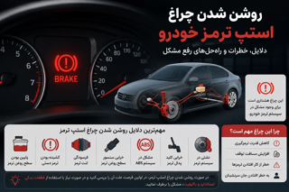 روشن شدن چراغ استپ ترمز خودرو؛ دلایل، خطرات و راهحلهای رفع مشکل